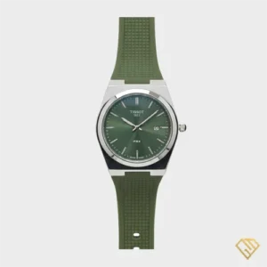 ساعت مچی مردانه تیسوت Tissot PRX با بند سیلیکونی سبز | کپی با کیفیت از طرح اصلی