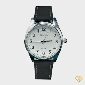 ساعت مچی مردانه کاسیو مدل MTP-B160L-1B2 با صفحه سفید و قاب استیل