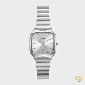 خرید ساعت مچی مردانه سیتیزن (Citizen) صفحه مربعی استیل رنگ ثابت