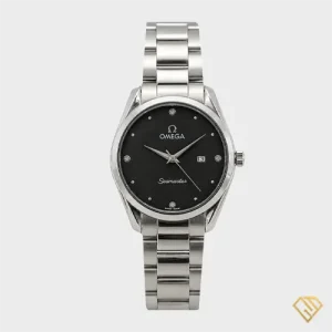 ساعت مردانه امگا سی مستر OMEGA SEAMASTER صفحه مشکی با بند استیل
