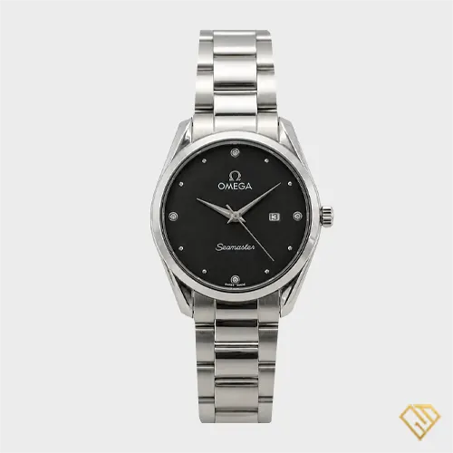 ساعت مردانه امگا سی مستر OMEGA SEAMASTER صفحه مشکی با بند استیل